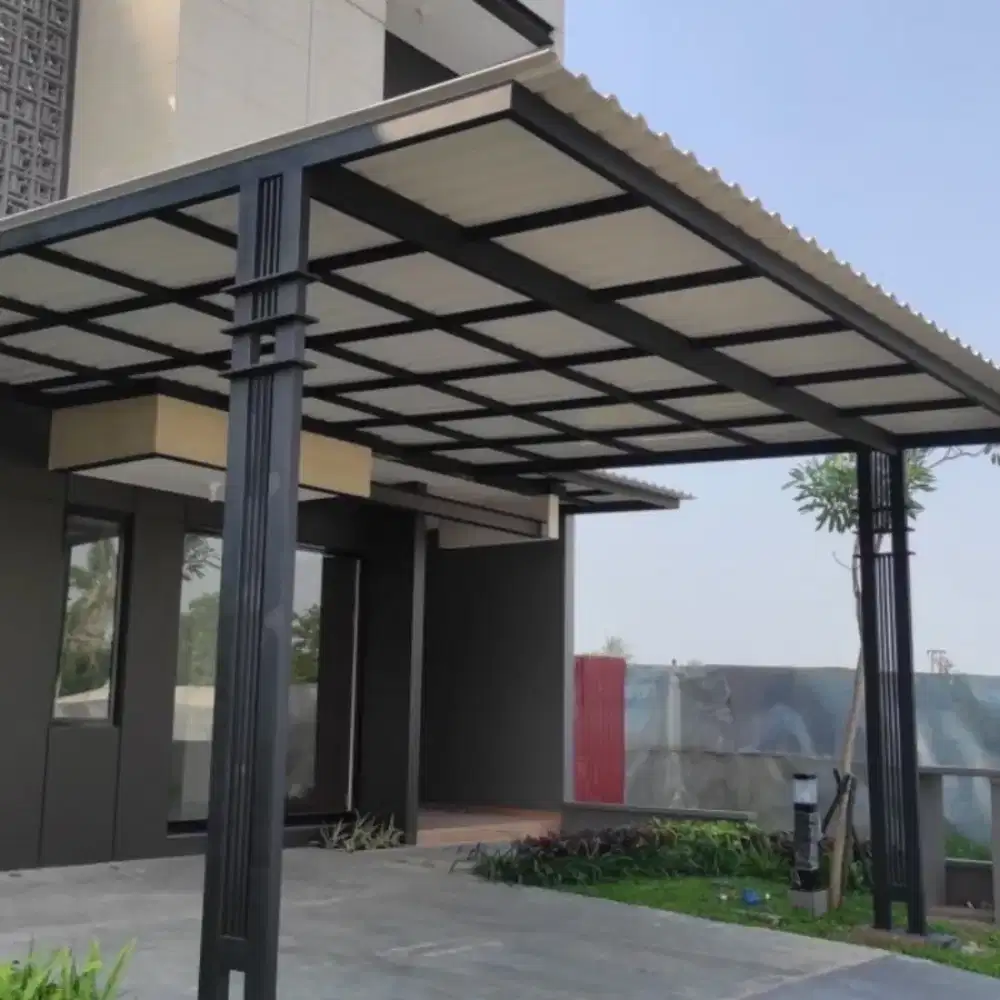 Kanopi atap alderon upvc dobel layer