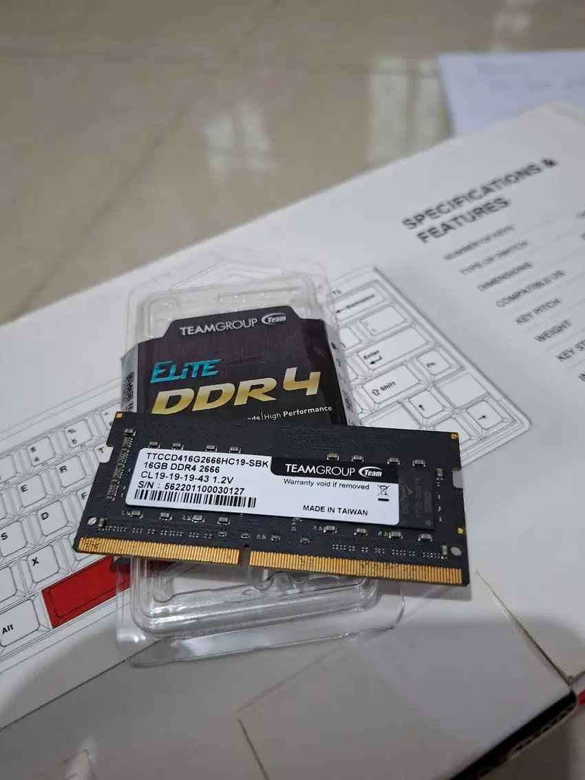 RAM LAPTOP TEAM GROUP T-CREATE CLASSIC SO-DIMM DDR4 16GB 2666MHZ - FOR