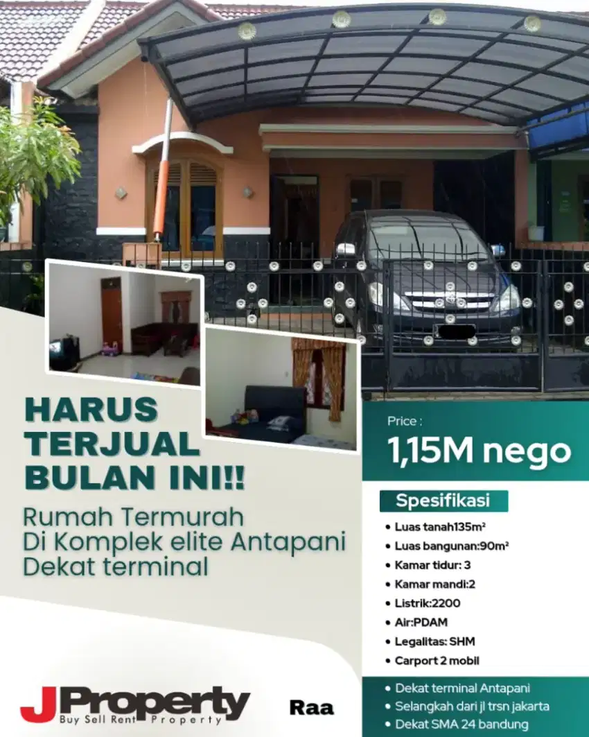 Jual Bu rumah Antapani 1 am an butuh mendesak.jual rugi
