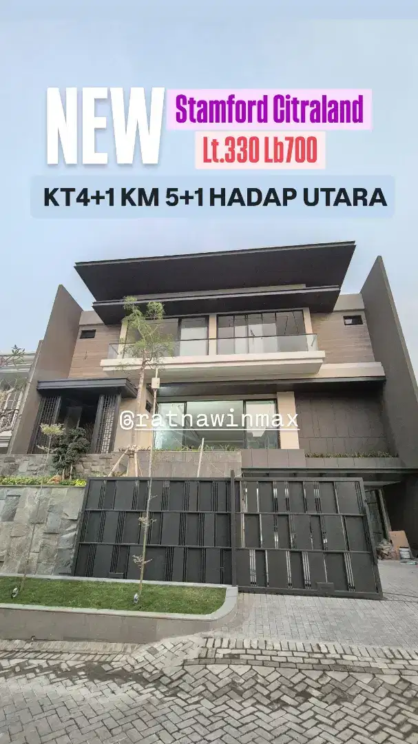 Dijual Rumah Baru Citraland Stamford Cluster Premium 3lantai