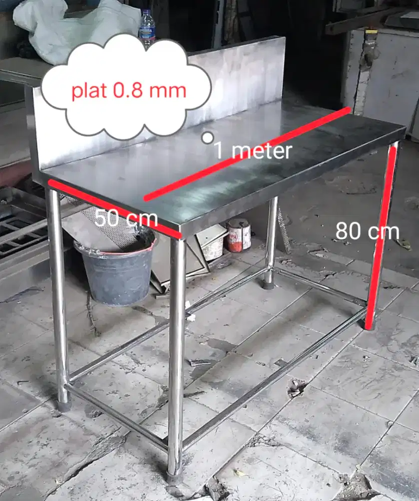 Meja stainless kokoh