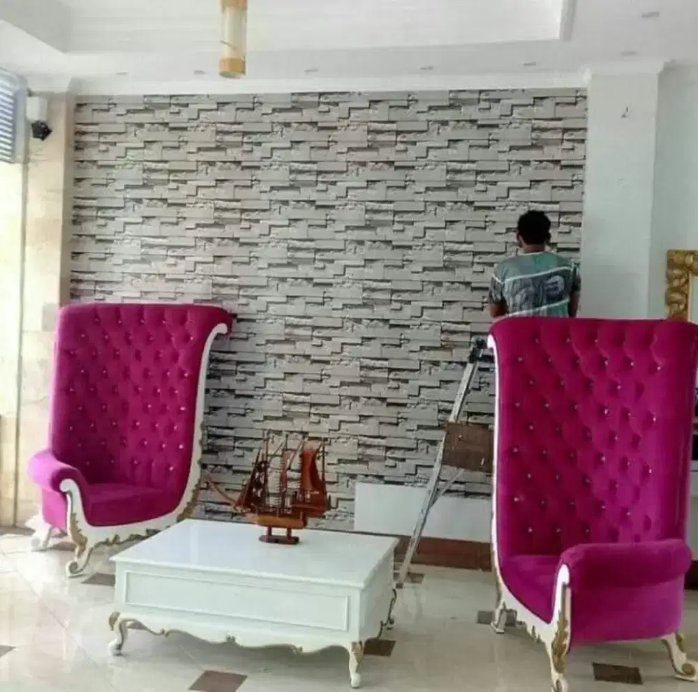 Wallpaper dinding Timbul Lim Terpisah MURAH