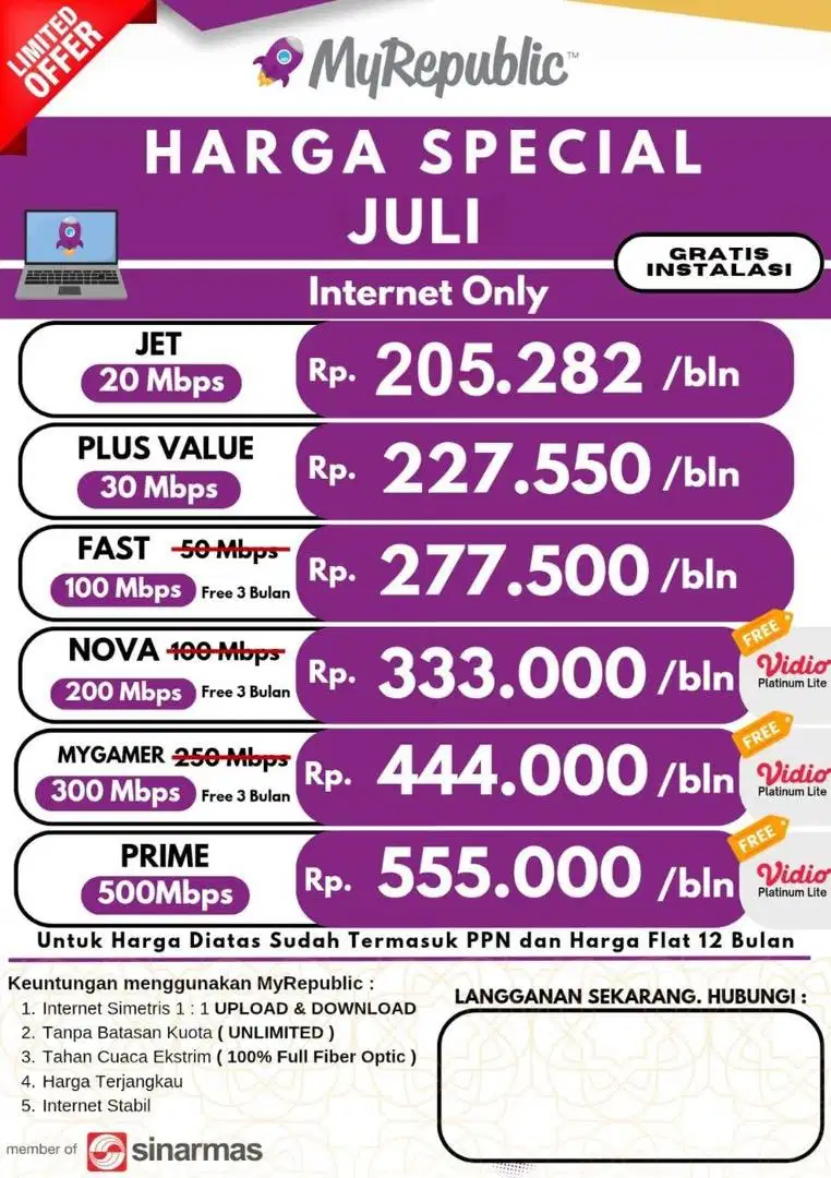 Wifi myrepublic murah