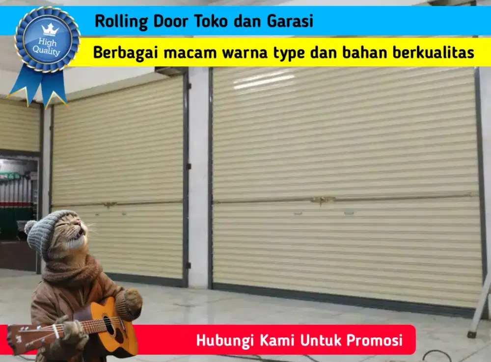 Rolling Door Berkualitas Remote atau Manual Harga Promosi