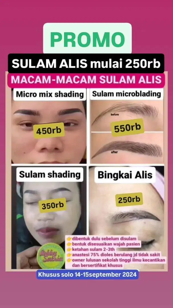 sulam alis bibir dan wajah