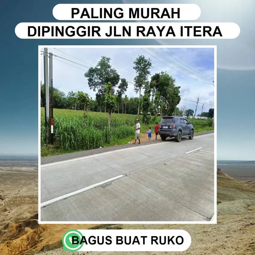 TANAH NEMPEL ASPAL JALUR DUA ITERA TERDEKAT KAMPUS ITERA