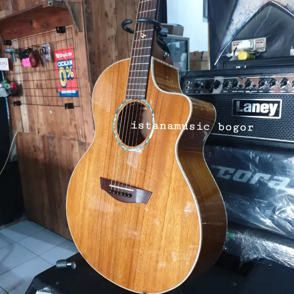 Gitar premium full solid Genta akustik elektrik