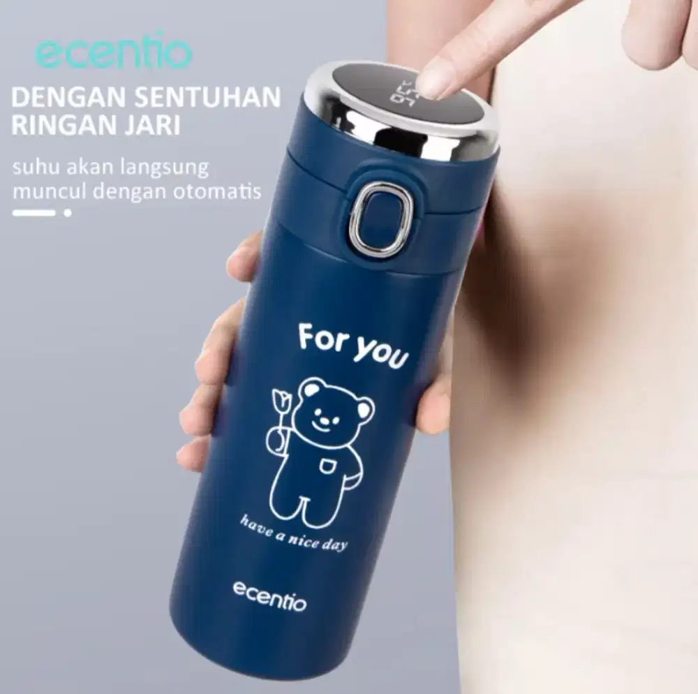Ecentio Termos Air Minum LED Hot & Cool 420ML Termos Tumbler stainless