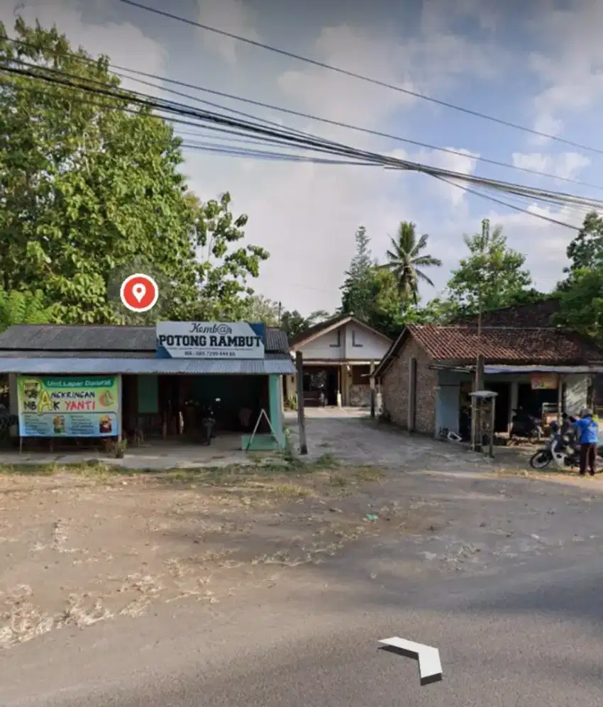 Dijual Tanah bonus Rumah + Ruko tepi jalan utama Jalan Raya Godean