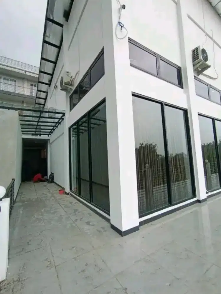 kaca mati + kusen Aluminium