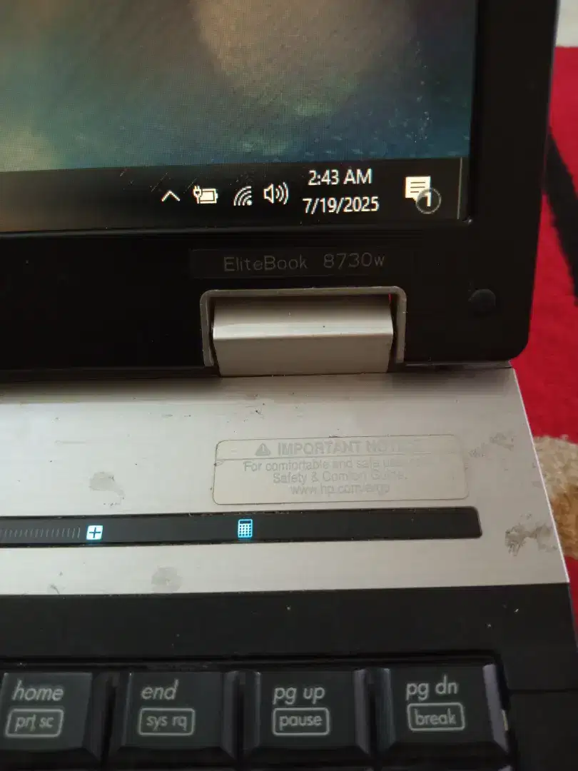 Laptop portable Workstation HP elitebook 8730W 17 inch
