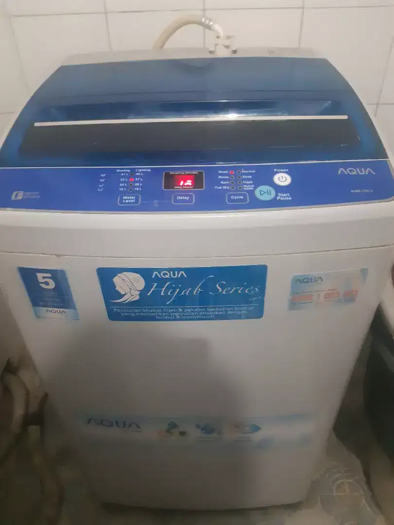 Mesin Cuci 1 Tabung merk Aqua Otomatis okee normal