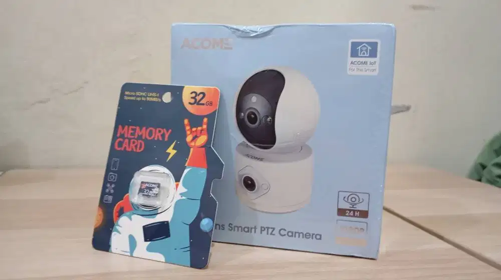 Dual CCTV + Memory card acome Barang baru masih segel