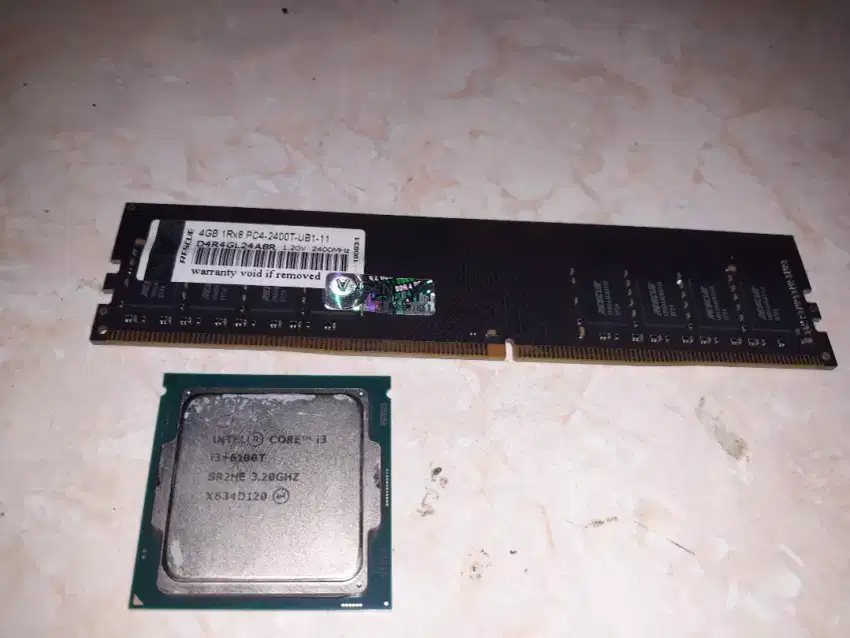 Prosesor i3 6100 plus ram ddr4 4gb