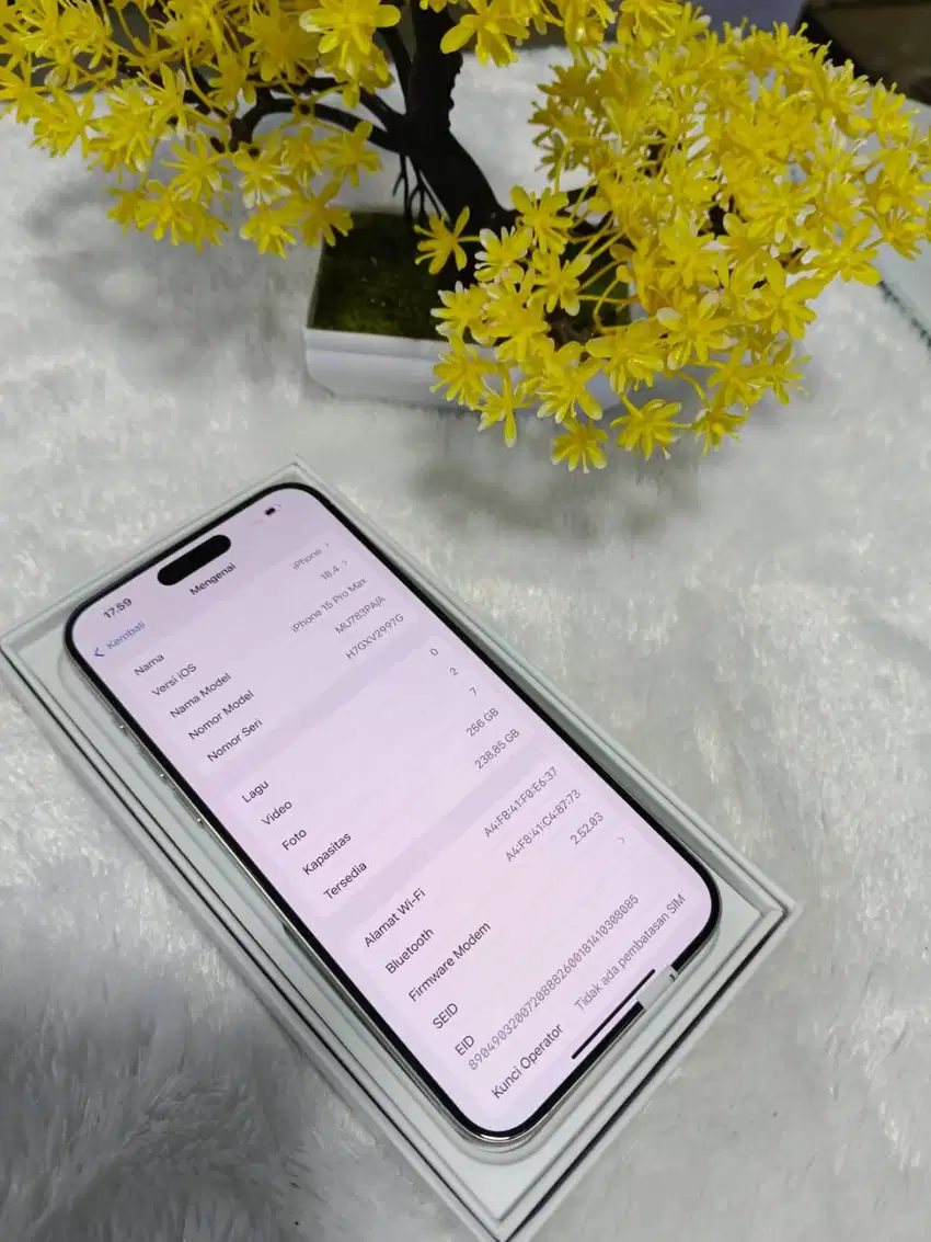 IPHONE 15 PRO MAX 256GB SECOND INDO