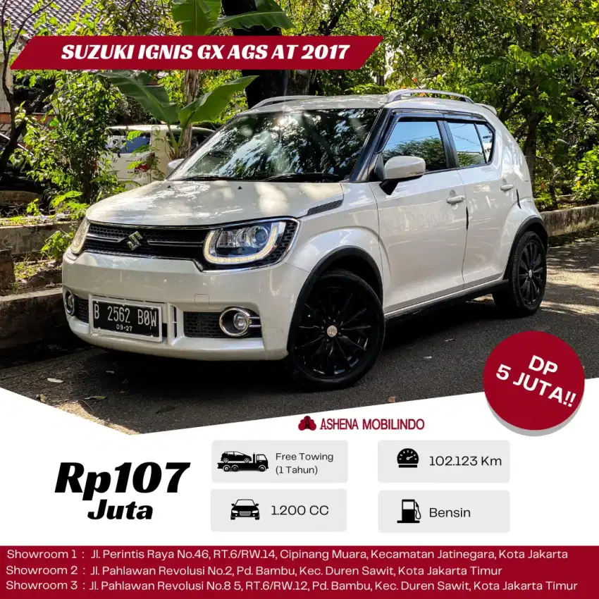 SUZUKI IGNIS GX AGS 1.2 AT PUTIH 2017