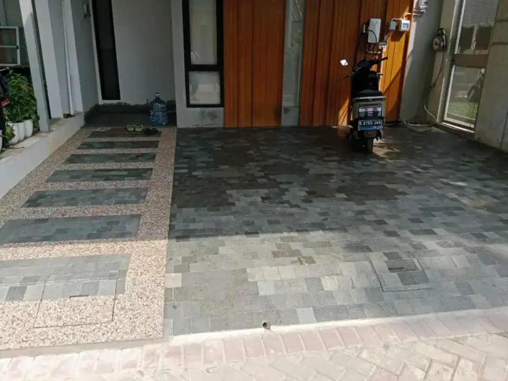 Carport batu alam andesit