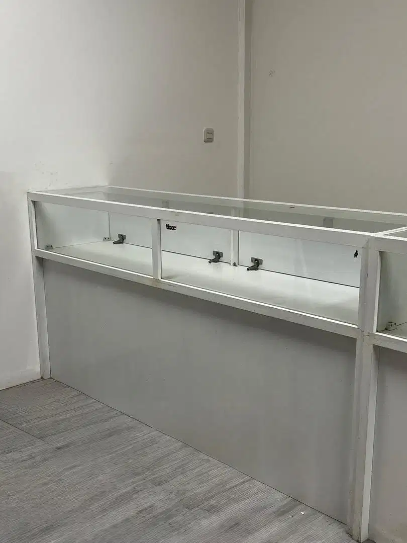 Etalase Display Counter Kasir Cafe / Toko + Laci & Kaca (Bekas)