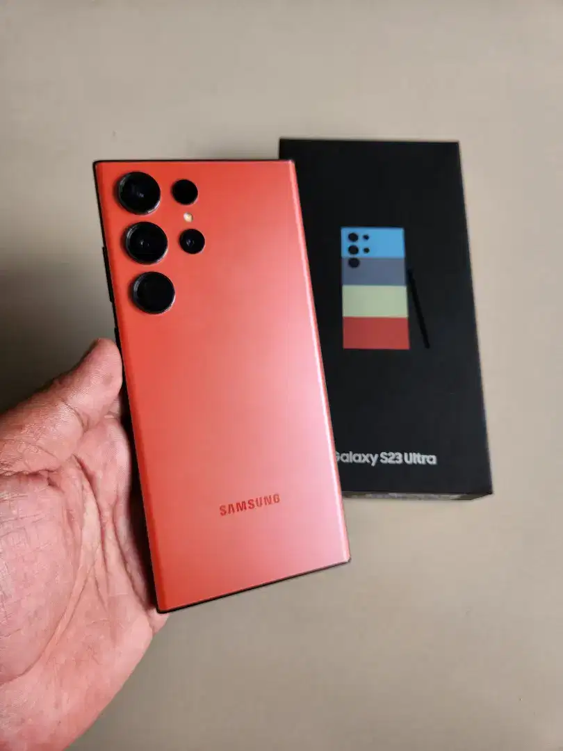 Samsung S23 Ultra 5G 512gb Red SEIN Resmi Indo Fullset Mulus Murah