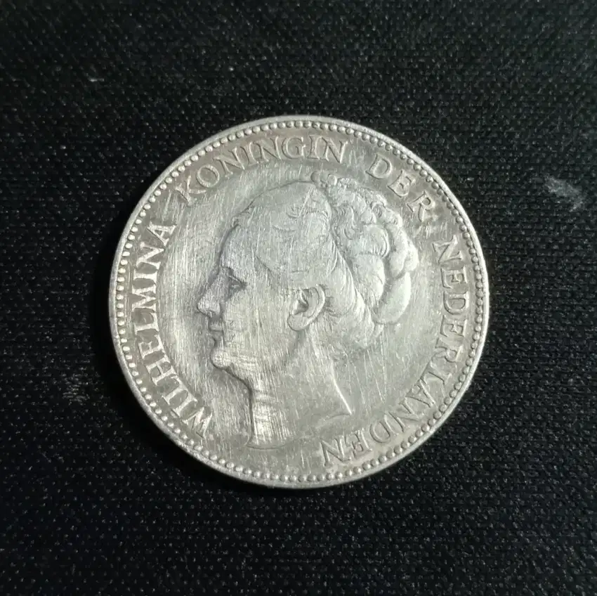 Koin Wilhelmina 1 Gulden 1931