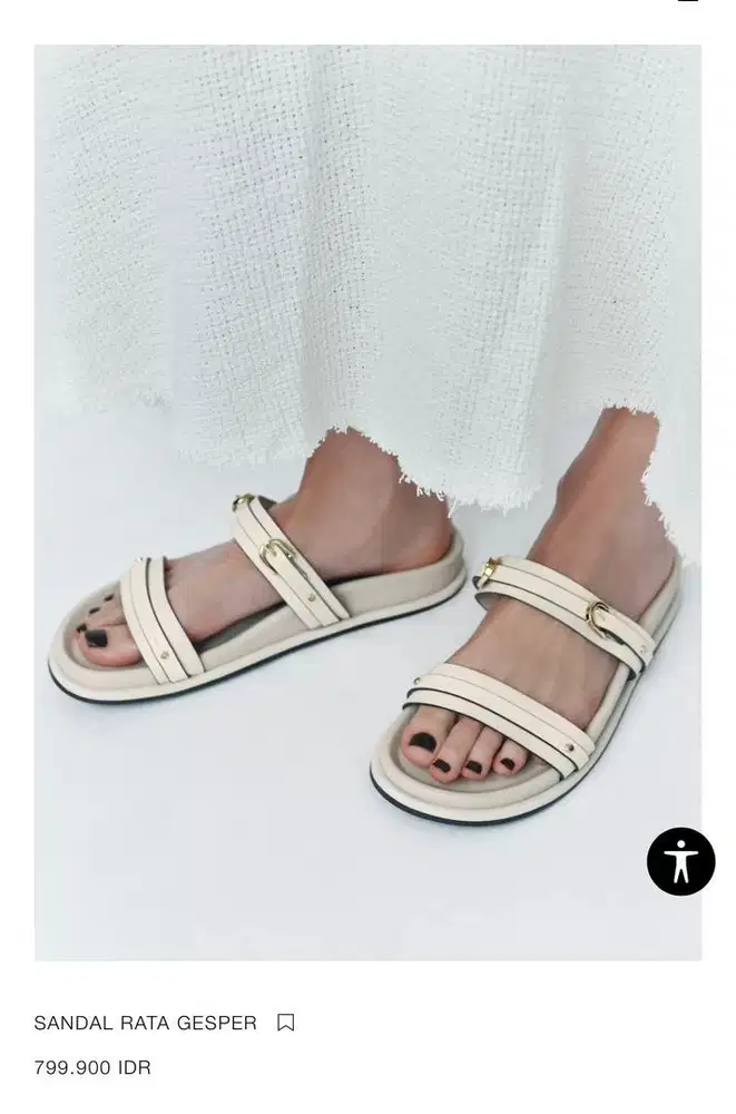 Sandal Rata Gesper – ZARA ORIGINAL 100%