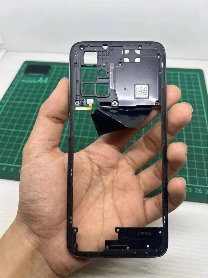 Frame Tengah bazzel Tengah + Sidik Jari Redmi 10 Original Copotan