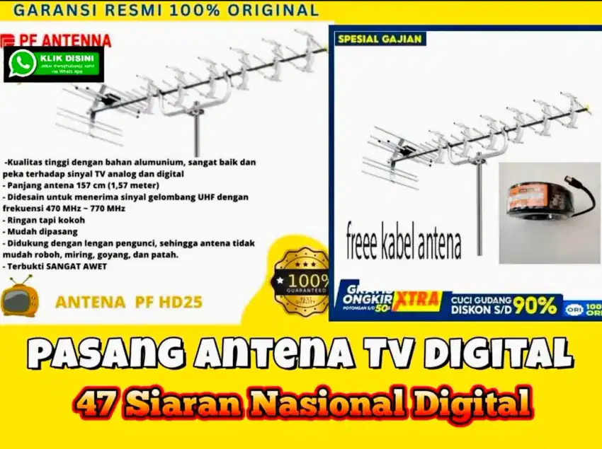 Spesialis Pasang Sinyal Antena TV 48 Channel