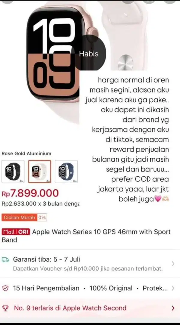 APPLE WATCH SERIES 10 GPS 46mm