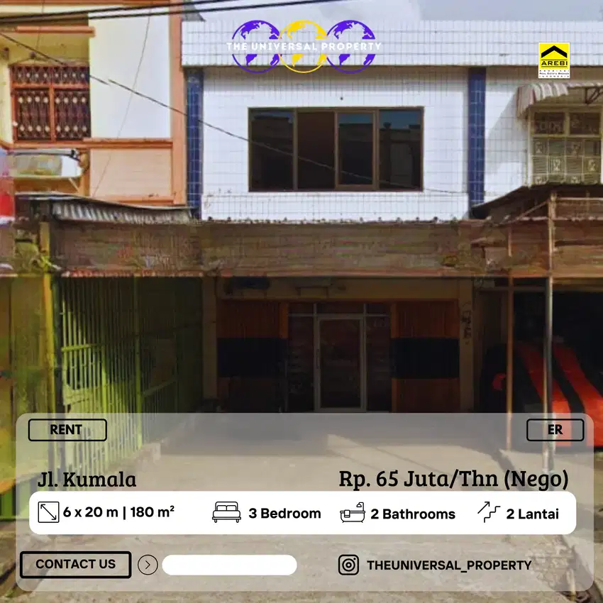 Disewakan Ruko 2LT Poros Kumala Raya Siap Pakai Harga Nego ER