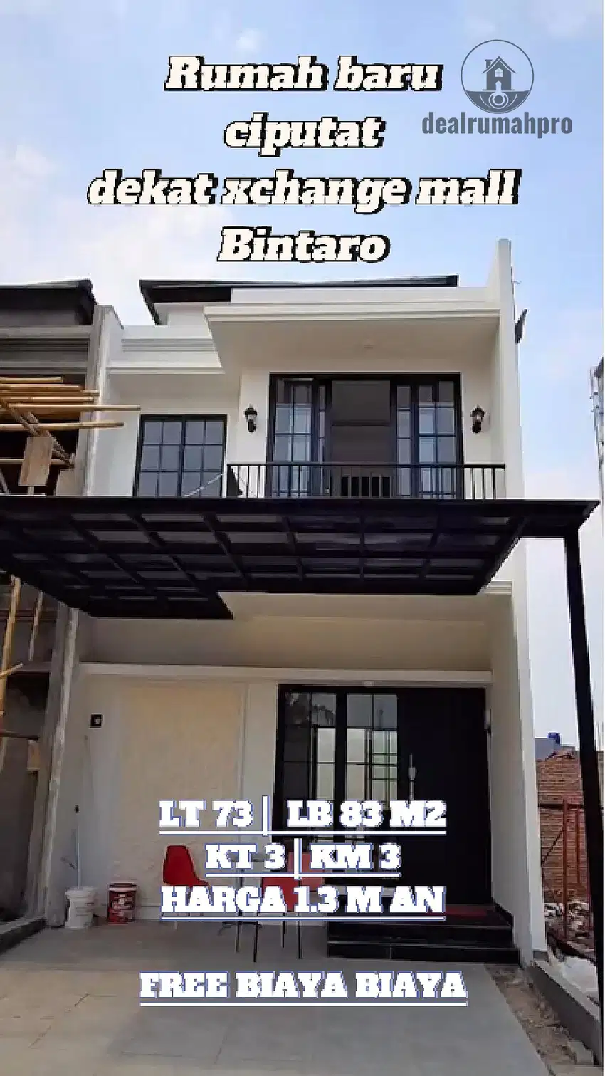 Rumah baru bintaro lestari 2 dekat xchange mall free biaya biaya