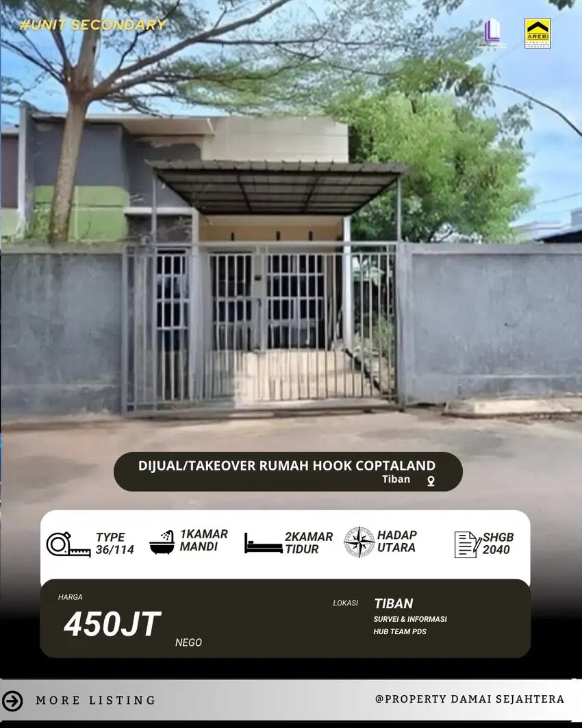 Dijual Rumah Hook Ciptaland tiban