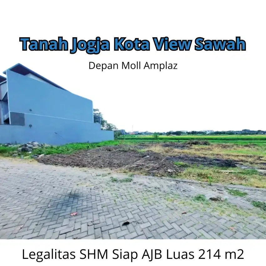 Jarang Ada Tanah Didalam Kota Jogja View Sawah