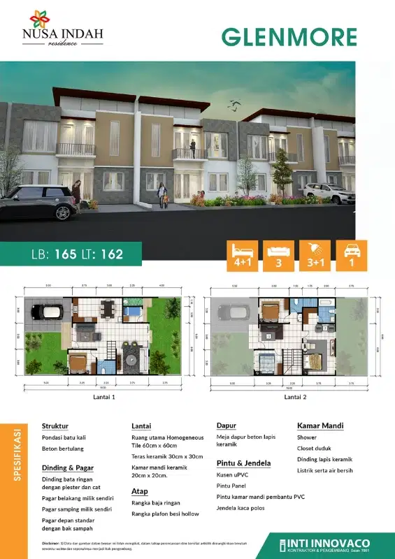 Rumah 2 Lantai Ready Stock Di Pusat kota Bogor, Nusa Indah Residence