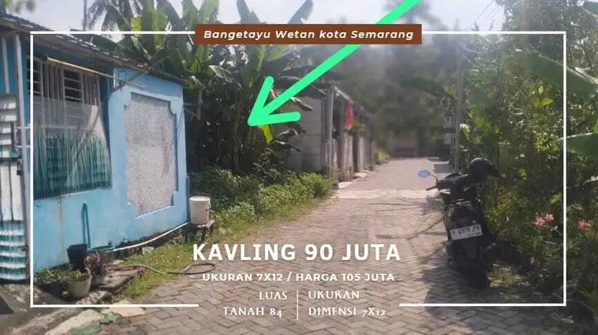 Tanah kavling 90 juta dalam perumahan