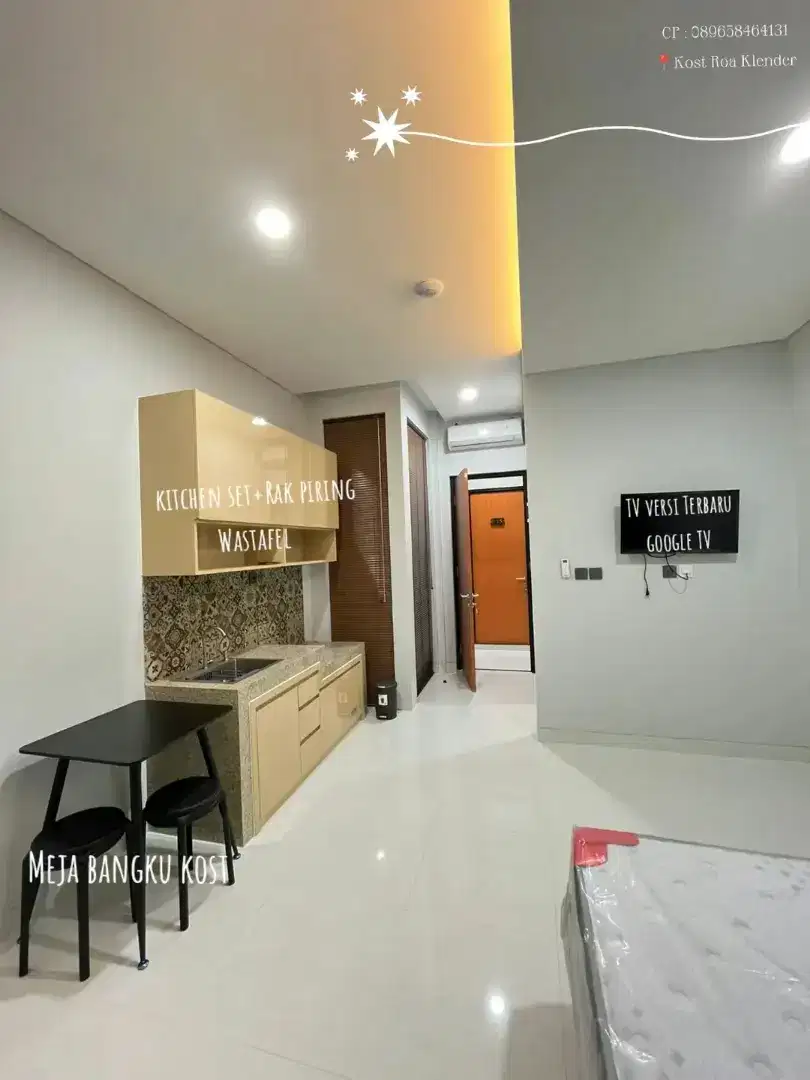 Kostan Bangunan Baru Furnish Nyaman Lokasi Strategis