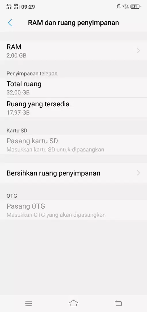 Jual hp vivo 1820 ram 2