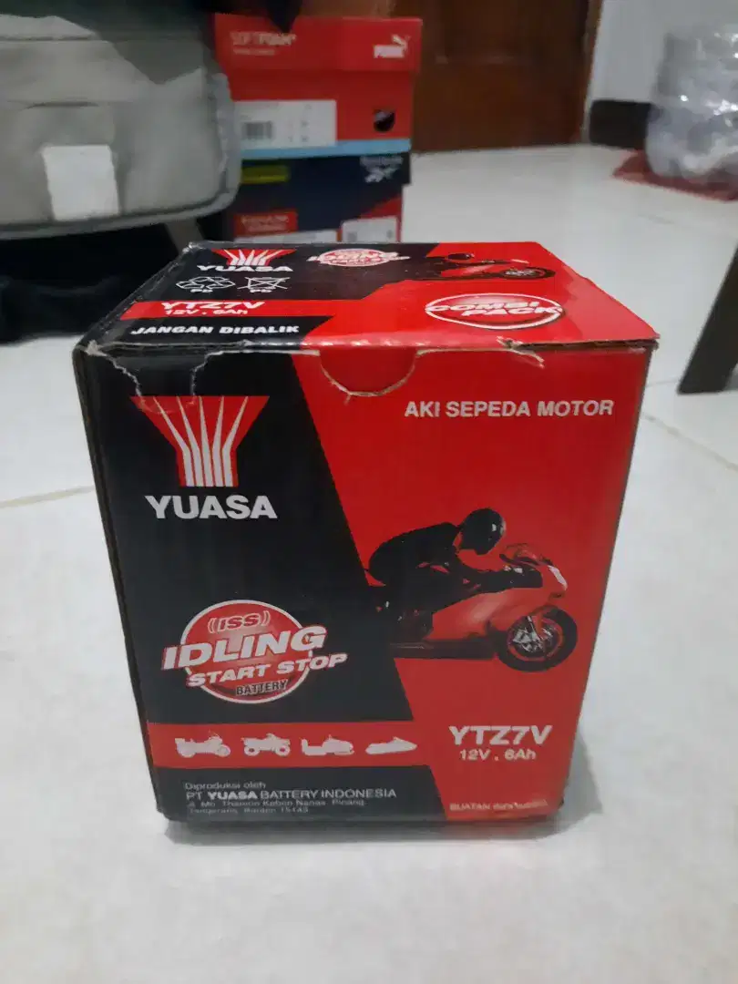 Jual aku motor Yuasa 7V Like New