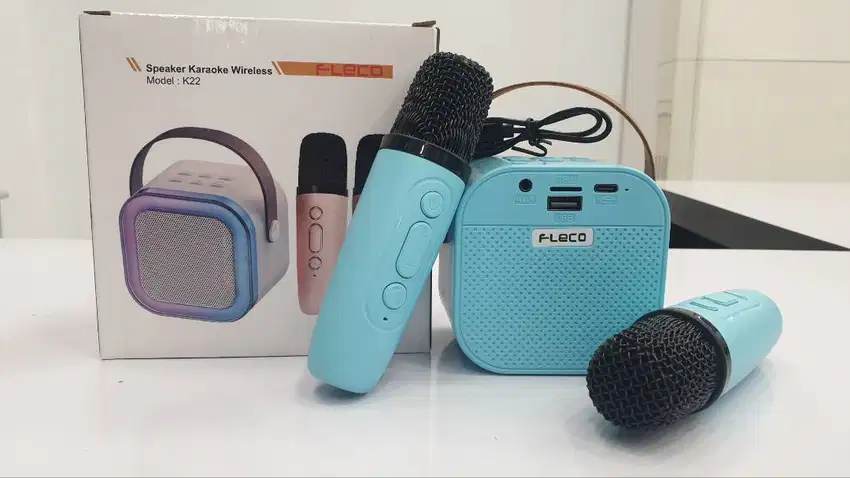FLECO K22 Speaker dan 2 Mikrofon Wireless