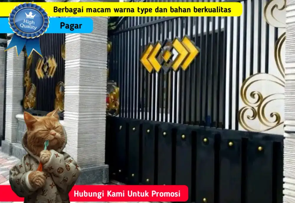 Gerbang dan Pagar Rumah Besi atau Stanless Berkualitas Harga Promosi