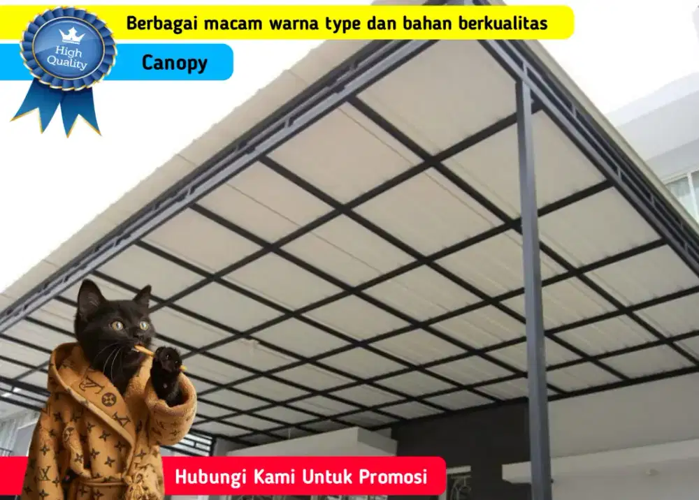 Canopy Rangka Besi dan Stanless Berkualitas Harga Promosi