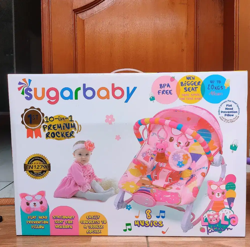 Sugar Baby 10 in 1 Premium Rocker Extra Large Seat - Pink