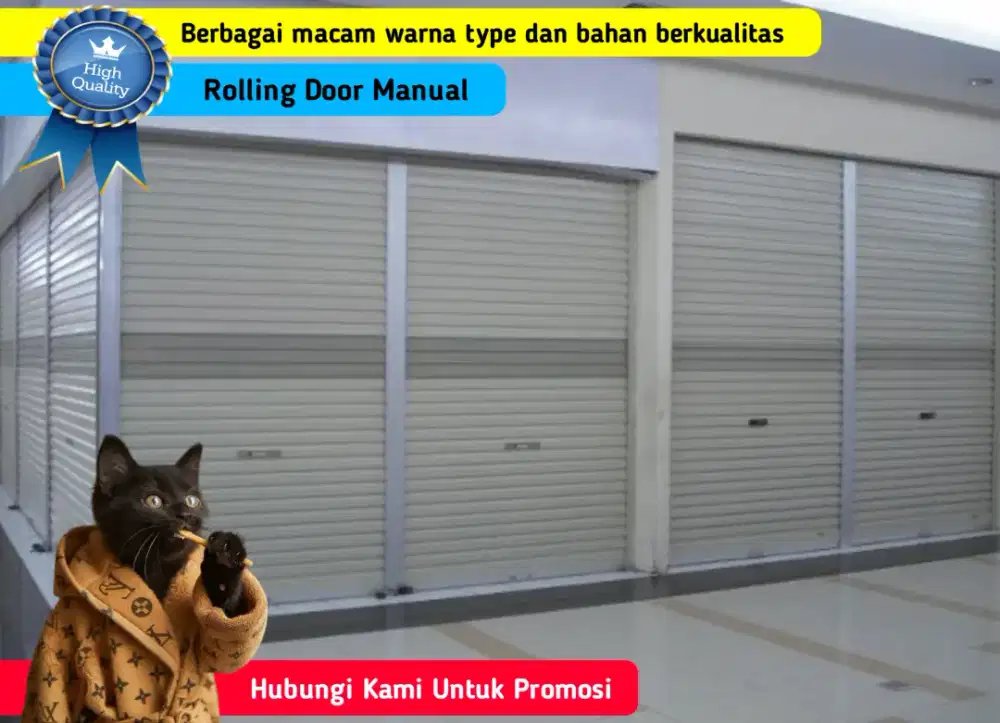 Rolling Door Otomatis dan Manual Berkualitas Harga Promosi