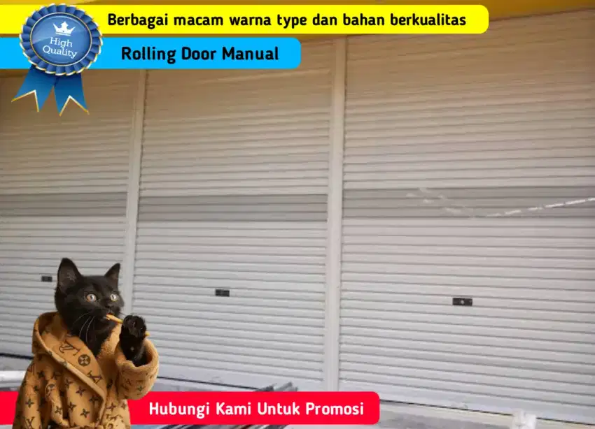 Rolling Door Manual dan Otomatis Berkualitas Harga Promosi