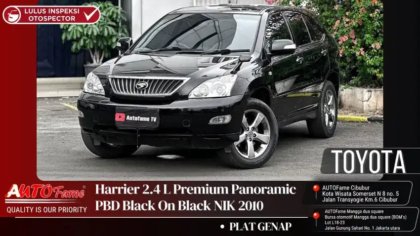 Toyota Harrier 2.4 L Premium Panoramic PBD Black On Black 2010