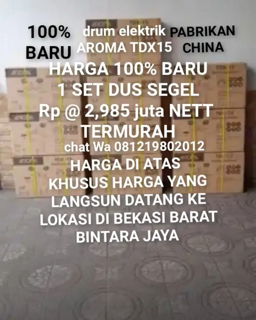 100%br TERMURAH DRUM ELEKTRIK CHINA AROMA TDX15