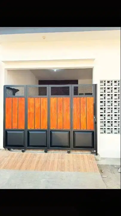 pagar rumah tikung dan geser bahan plat dan grc