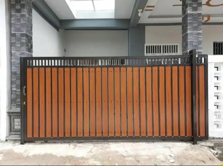 pagar rumah bukaan geser bahan grc kokoh dan awet