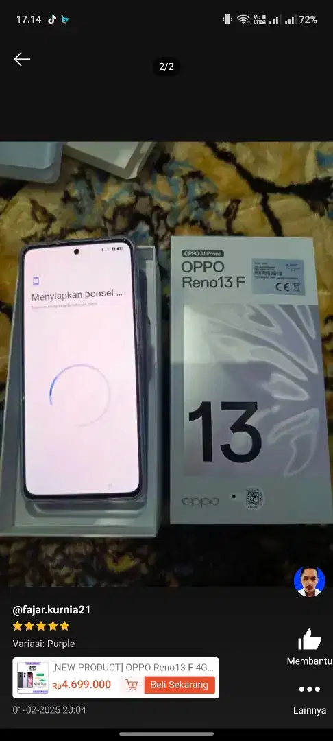 HP OPPO RENO 13F 8+256GB