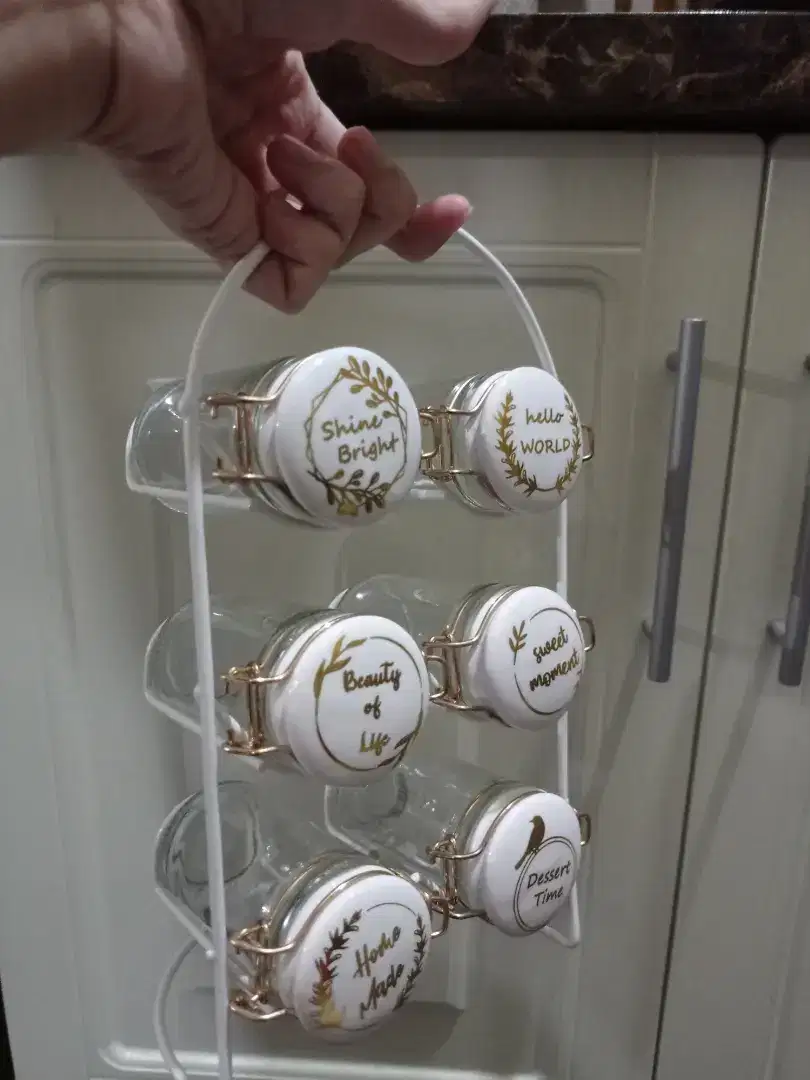 Tempat Bumbu Dapur gold Informa 60ml kemiri, lada, ketumbar, cengkeh
