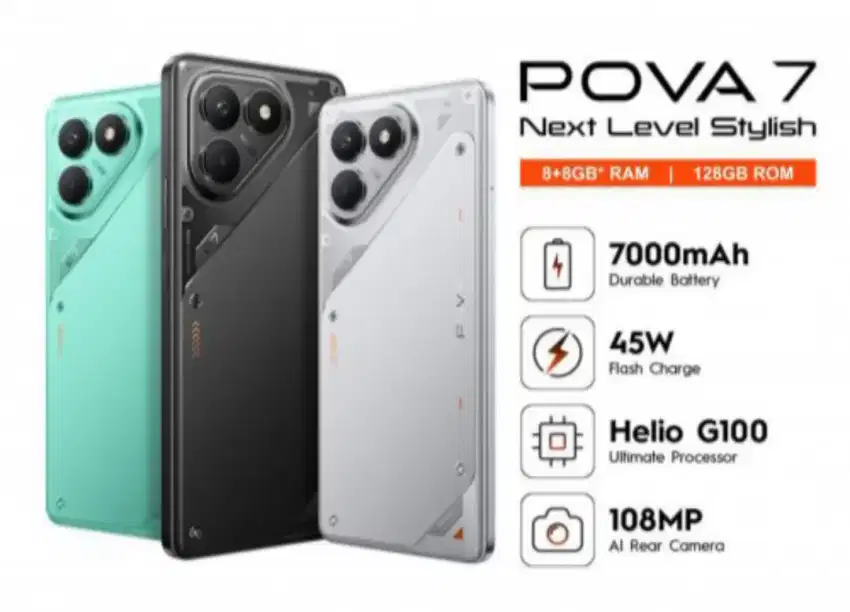 Tecno pova 7 berbagai tipe ada